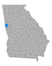 Map of Heard in Georgia
