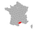 Map of Herault in France