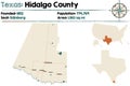 Map of Hidalgo county in Texas