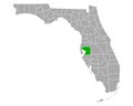 Map of Hillsborough in Florida