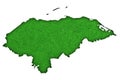 Map of Honduras on green felt