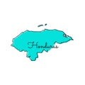 Map of Honduras Vector Design Template.