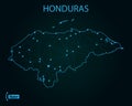 Map of Honduras. Vector illustration. World map