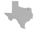 Map of Hopkins in Texas