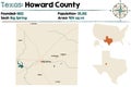 Map of Howard County in Texas