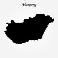 Map of Hungary Royalty Free Stock Photo