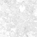 Map of Hyderabad, Telangana, satellite view, black and white map. India Royalty Free Stock Photo