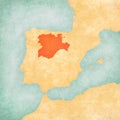 Map of Iberian Peninsula - Castile and Leon