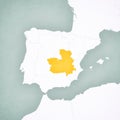 Map of Iberian Peninsula - Castilla La Mancha
