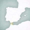 Map of Iberian Peninsula - Ceuta