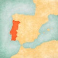 Map of Iberian Peninsula - Portugal