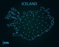 Map of Iceland. Vector illustration. World map