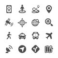 Map icon set 3, vector eps10 Royalty Free Stock Photo