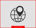 Map icons. Marker pointer. Pin location vector icon. GPS navigation symbol Royalty Free Stock Photo