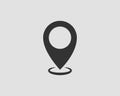 Map icons. Marker pointer. Pin location vector icon. Royalty Free Stock Photo