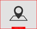 Map icons. Marker pointer. Pin location vector icon. GPS navigation symbol Royalty Free Stock Photo