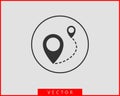 Map icons. Marker pointer. Pin location vector icon. GPS navigation symbol Royalty Free Stock Photo