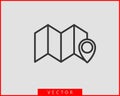 Map icons. Marker pointer. Pin location vector icon. GPS navigation symbol Royalty Free Stock Photo