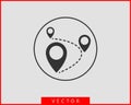 Map icons. Marker pointer. Pin location vector icon. GPS navigation symbol Royalty Free Stock Photo