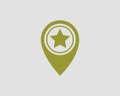 Map icons. Marker pointer. Pin location vector icon. GPS navigation symbol Royalty Free Stock Photo