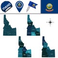 Map of Idaho with Regions