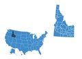 Map of Idaho state