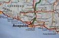 Map Image of Acapulco, Mexico 2 Royalty Free Stock Photo