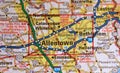 Map Image of Allentown, Pennsylvania