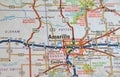 Map Image of Amarillo Texas Royalty Free Stock Photo