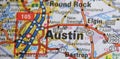 Map Image of Austin, Texas Royalty Free Stock Photo