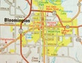 Map Image of Bloomington, Indiana