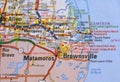 Map Image of Brownsville, Texas