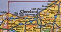 Map Image of Cleveland, Ohio Royalty Free Stock Photo