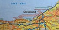 Map Image of Cleveland, Ohio Royalty Free Stock Photo