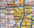 Map Image of Dayton, Ohio Royalty Free Stock Photo