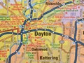 Map Image of Dayton, Ohio Royalty Free Stock Photo