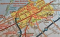 Map Image of Erie Pennsylvania 2 Royalty Free Stock Photo