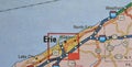 Map Image of Erie, Pennsylvania Royalty Free Stock Photo