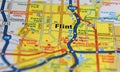 Map Image of Flint Michigan Royalty Free Stock Photo