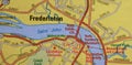 Map Image of Fredericton, Canada Royalty Free Stock Photo