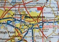 Map Image of Greensboro, North Carolina