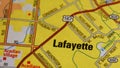 Map Image of Lafayette Louisiana Royalty Free Stock Photo