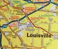 Map Image of Louisville Kentucky