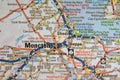 Map Image of Moncton, Canada Royalty Free Stock Photo