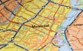 Map Image of Montreal, Quebec, Canada Royalty Free Stock Photo