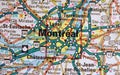 Map Image of Montreal, Quebec, Canada Royalty Free Stock Photo