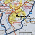 Map Image of Morgantown, West Virginia