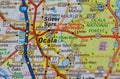 Map Image of Ocala Florida Royalty Free Stock Photo