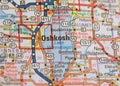 Map Image of Oshkosh, Wisconsin Royalty Free Stock Photo