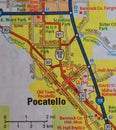 Map Image of Pocatello, Idaho